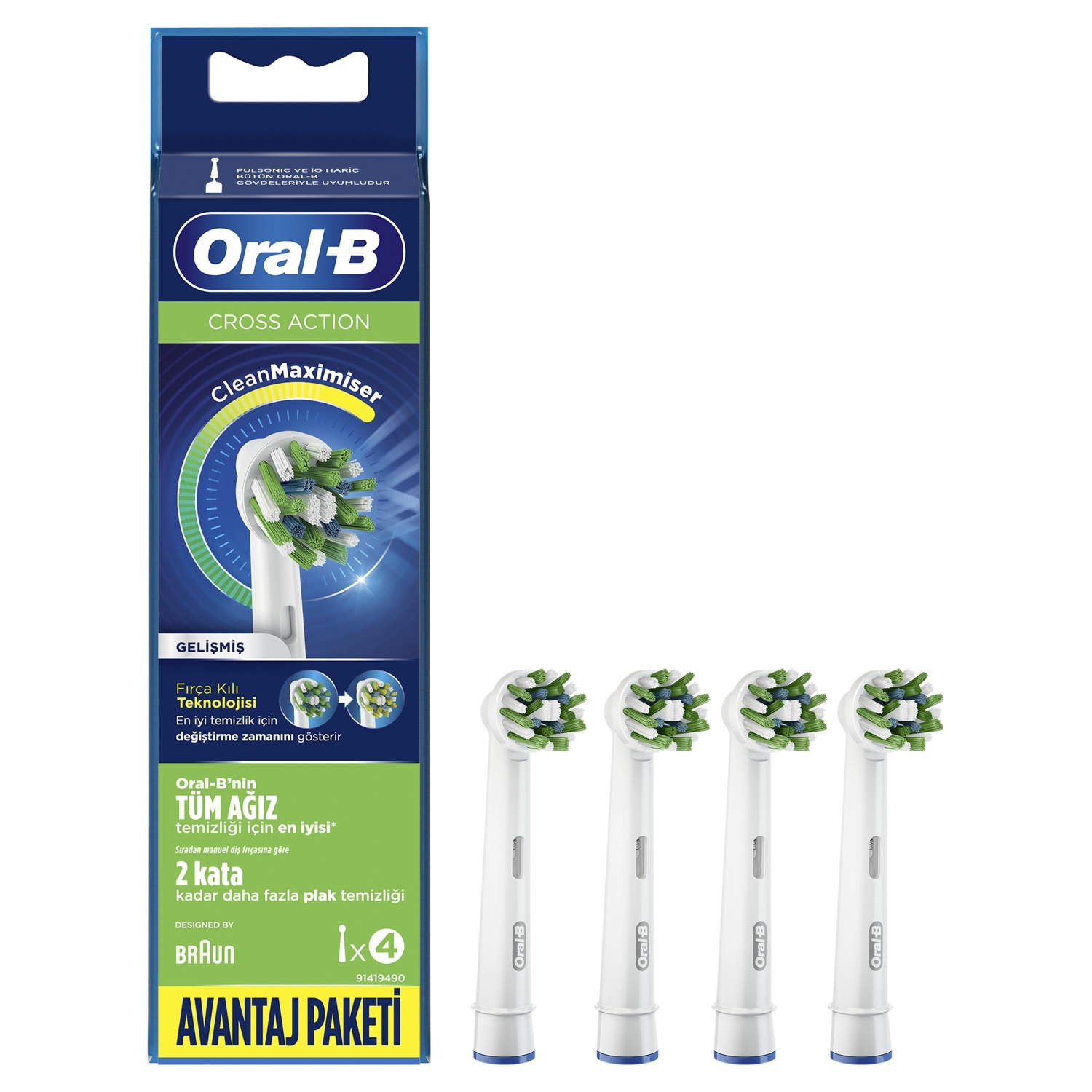 Oral-B Cross Action Diş Fırçası Yedek Başlığı 4'lü - 1