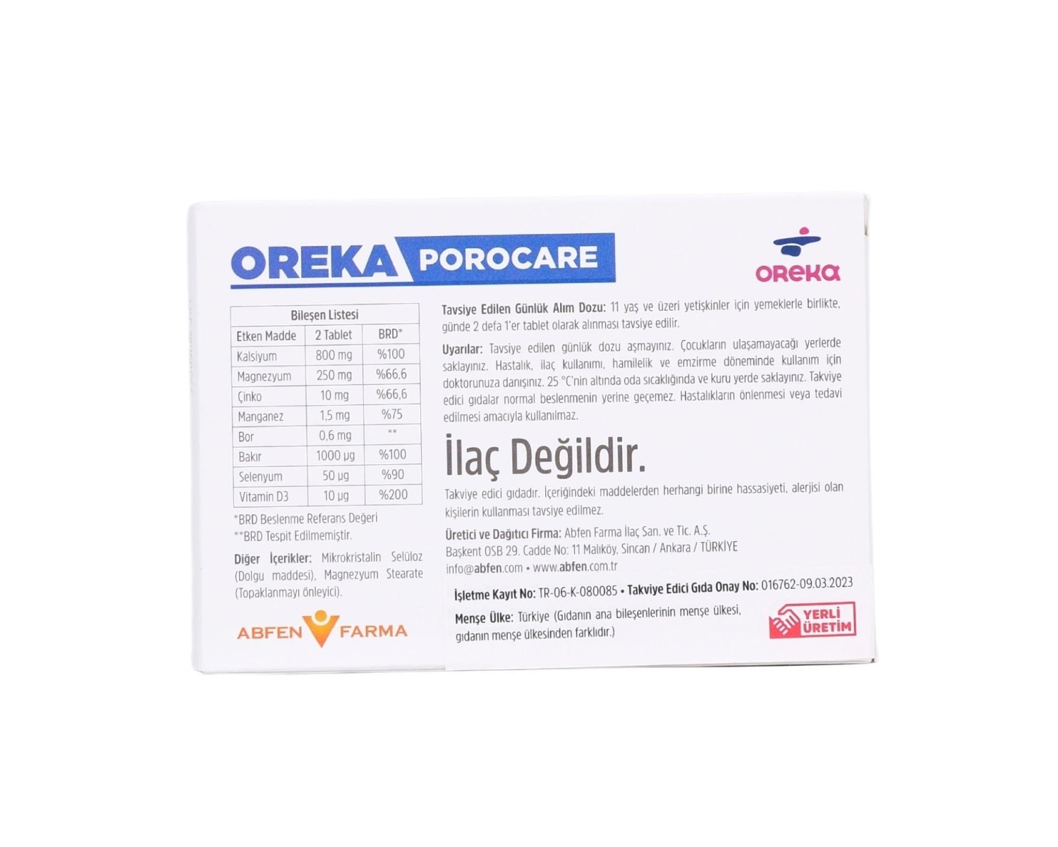 Oreka Porocare 60 Tablet - 2