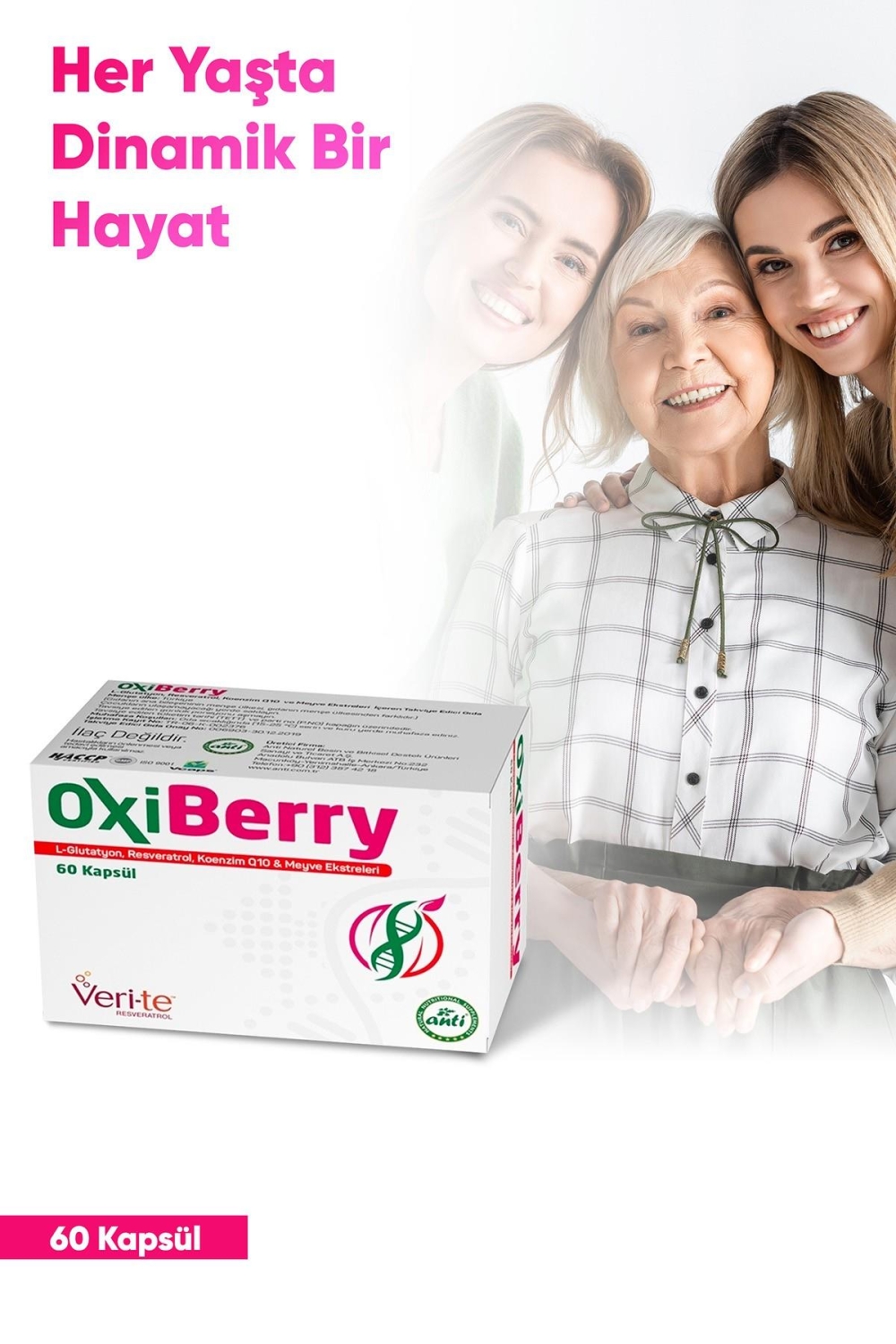 OxiBerry L-Glutatyon Resveratrol Coq10 Meyve Ekstreleri 60 Kapsül - 2