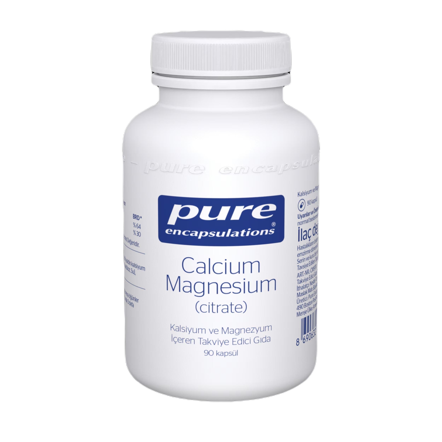 Pure Encapsulations Calcium Magnesium Citrate 90 Kapsül - 1