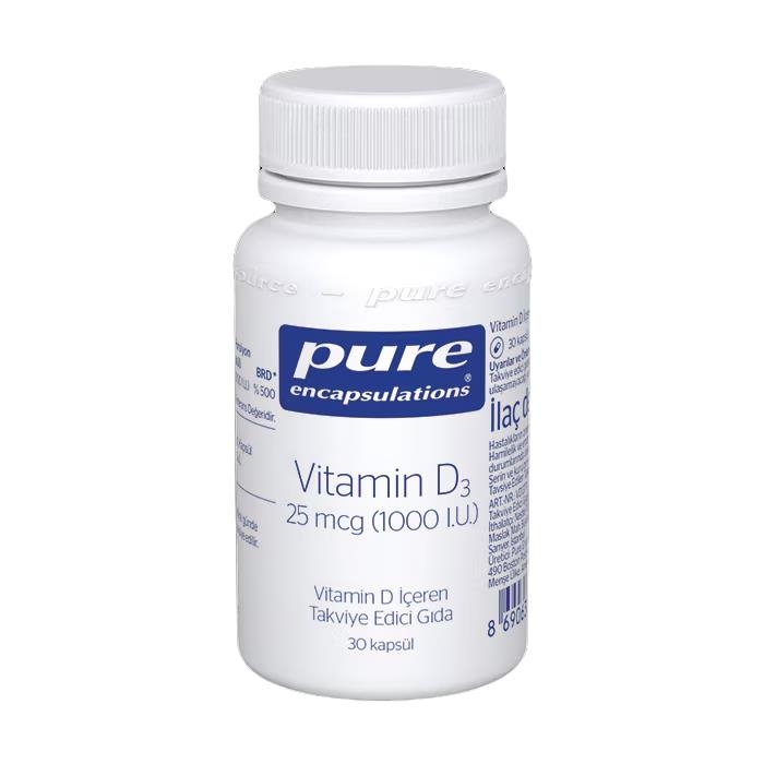 Pure Encapsulations Vitamin D3 25 mcg (1000 I.U.) 30 Kapsül - 1