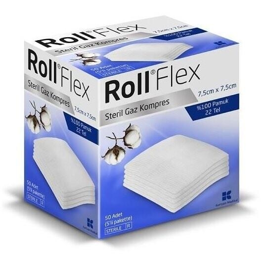 Roll Flex Gaz Kompres 7.5x7.5cm 50 Adet - 1