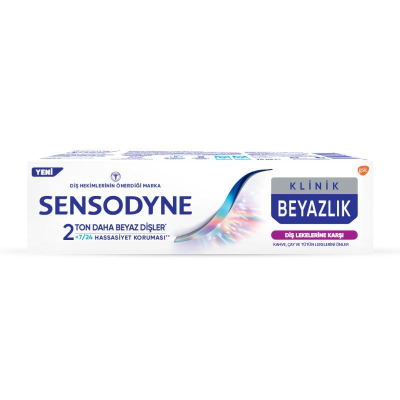 Sensodyne Klinik Beyazlık Diş Lekelerine Karşı Florürlü Diş Macunu 75 ml - 1