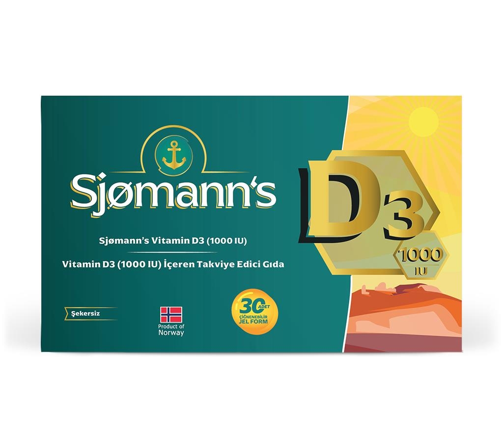 Sjomanns Vitamin D3 1000 IU Çiğnenebilir Jel Form - 1