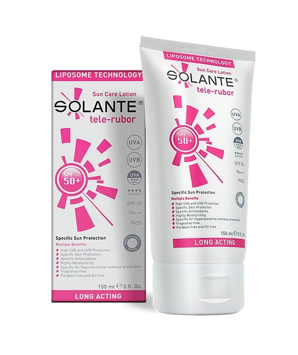 Solante Tele-Rubor Sun Care Lotion Spf 50+ 150 ml Kızarıklık Önleyici Güneş Losyonu - 1