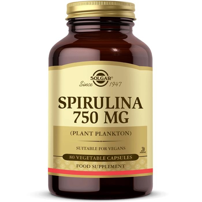 Solgar Spirulina 750 mg 80 Kapsül - 1