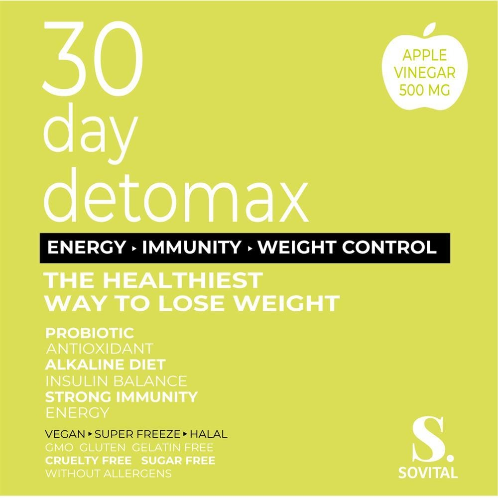 Sovital Detomax Detox Zayıflama Kilo Kontrol Diyet Vegan Gummy - 5