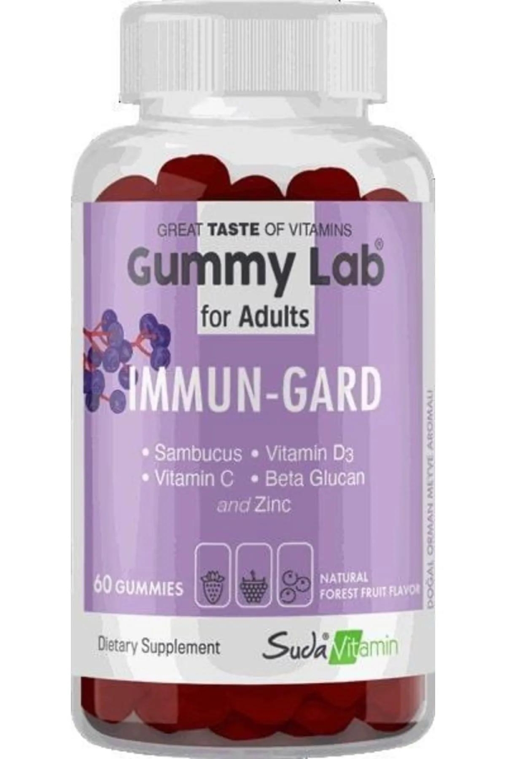 Suda Vitamin Immun Gard Yetişkinler İçin 60 Gummies - 1