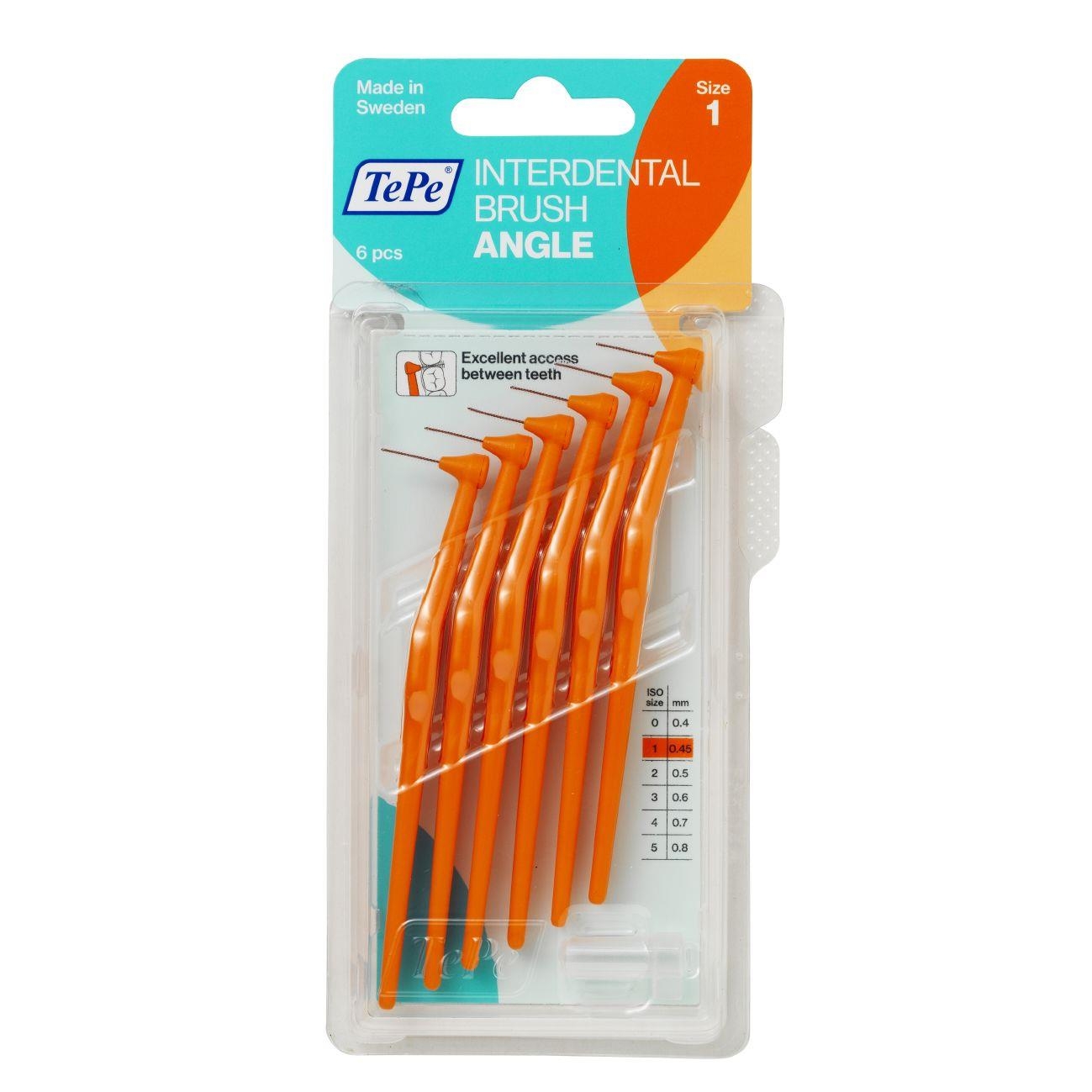 Tepe Angle T118 Turuncu 0.45 mm 6'lı Arayüz Diş Fırçası - 1