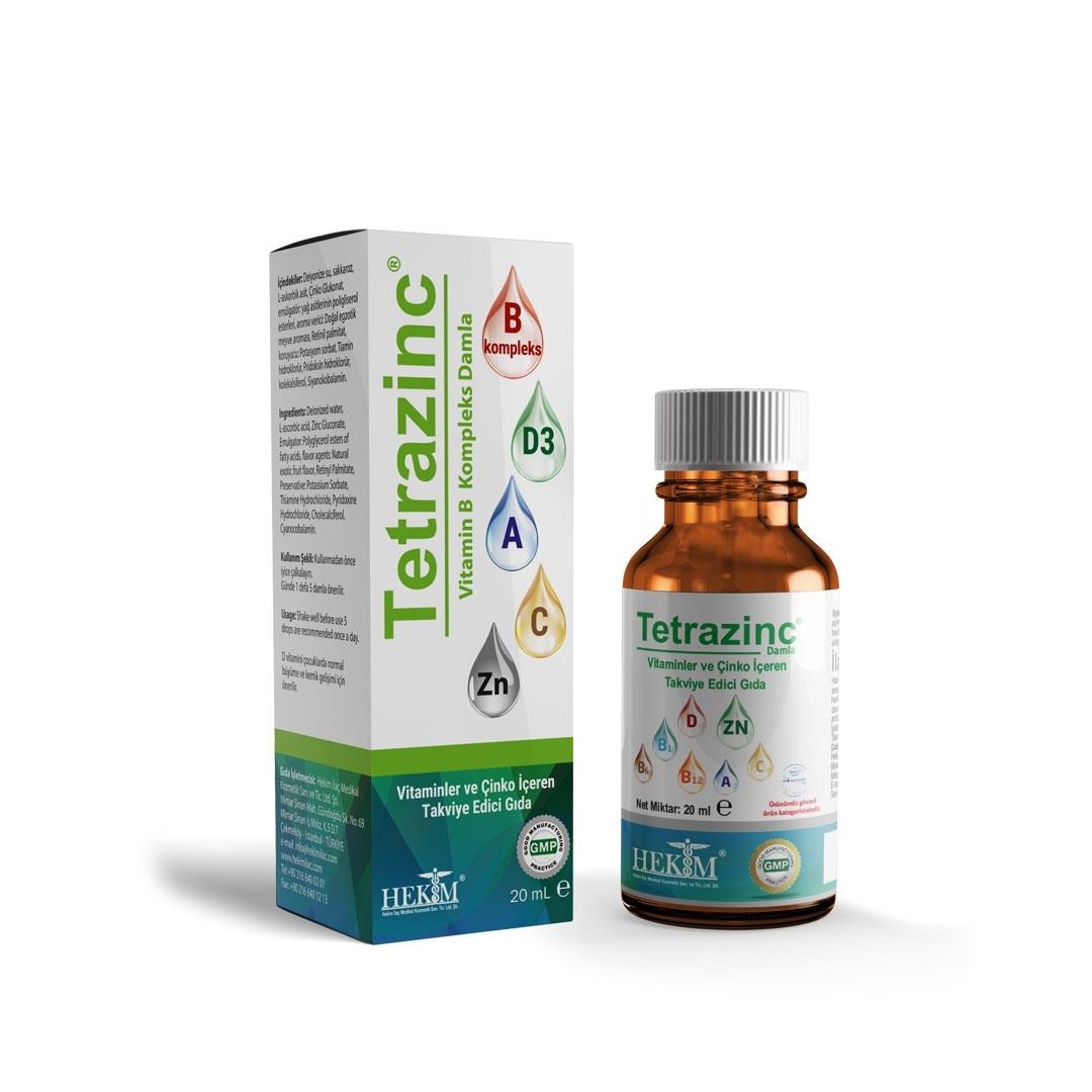 Tetrazinc Vitamin B Kompleks Damla 20 ml - 1