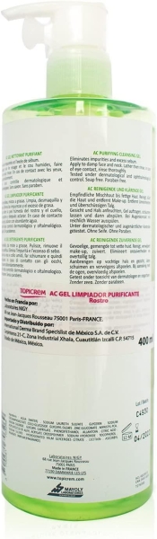 Topicrem AC Purifying Cleansing Gel 400 ml Yüz Temizleme Jeli - 2