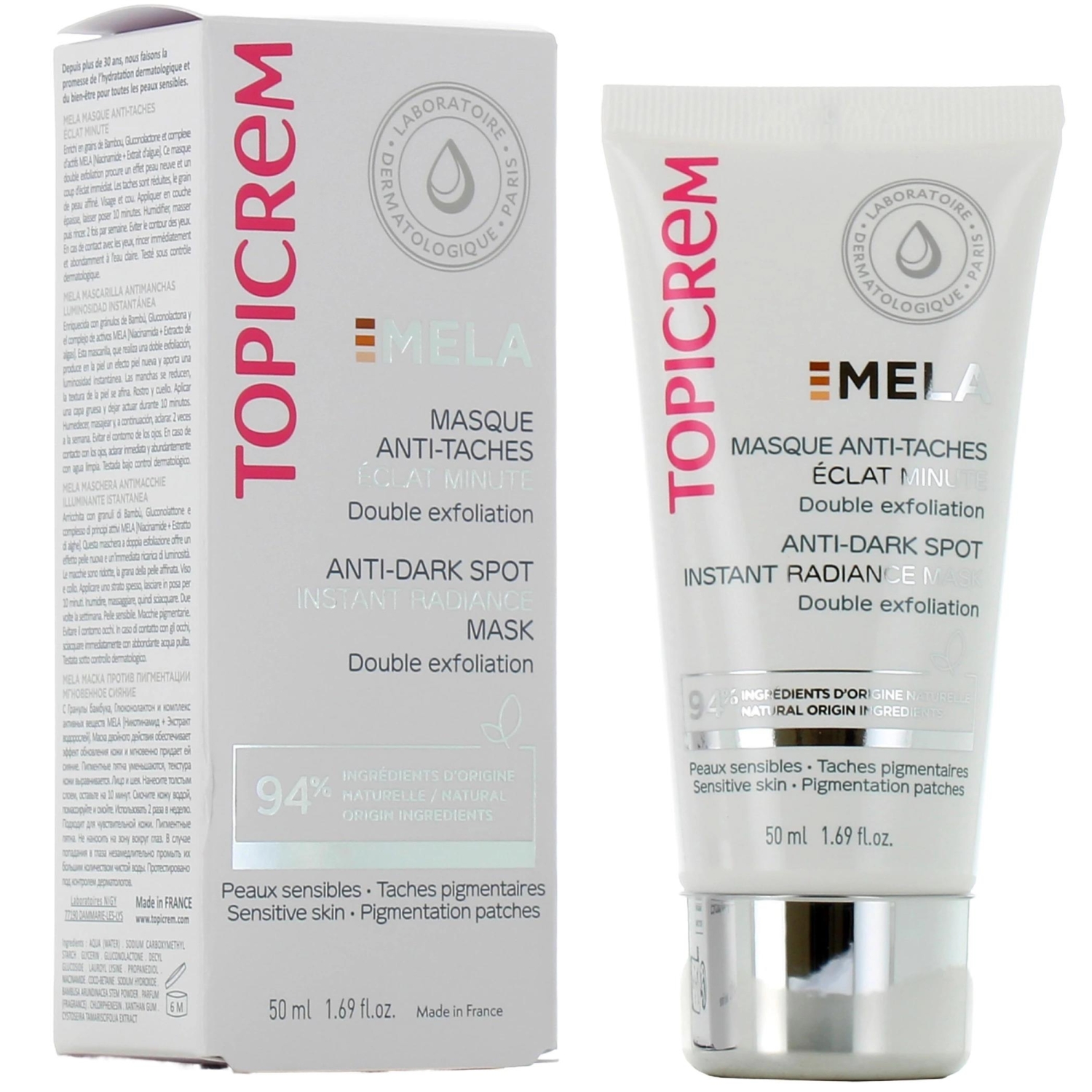 Topicrem Mela Anti-Dark Spot Instant Radiance Mask 50 ML - 1