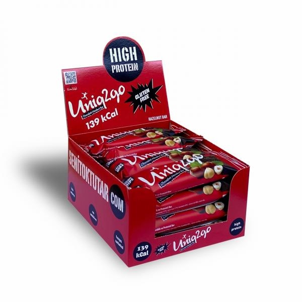 Uniq2go Chocodark Fındıklı Bitter Bar 38 Gr 16 Adet - 1