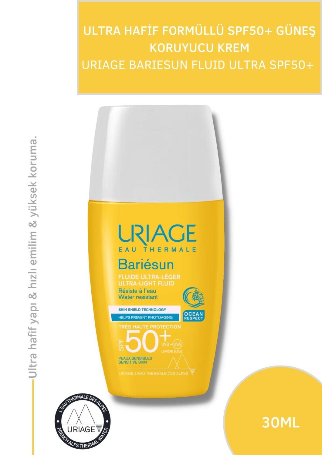 Uriage Bariesun Ultra Light Güneş Koruyucu Fluid SPF50+ 30ml - 2