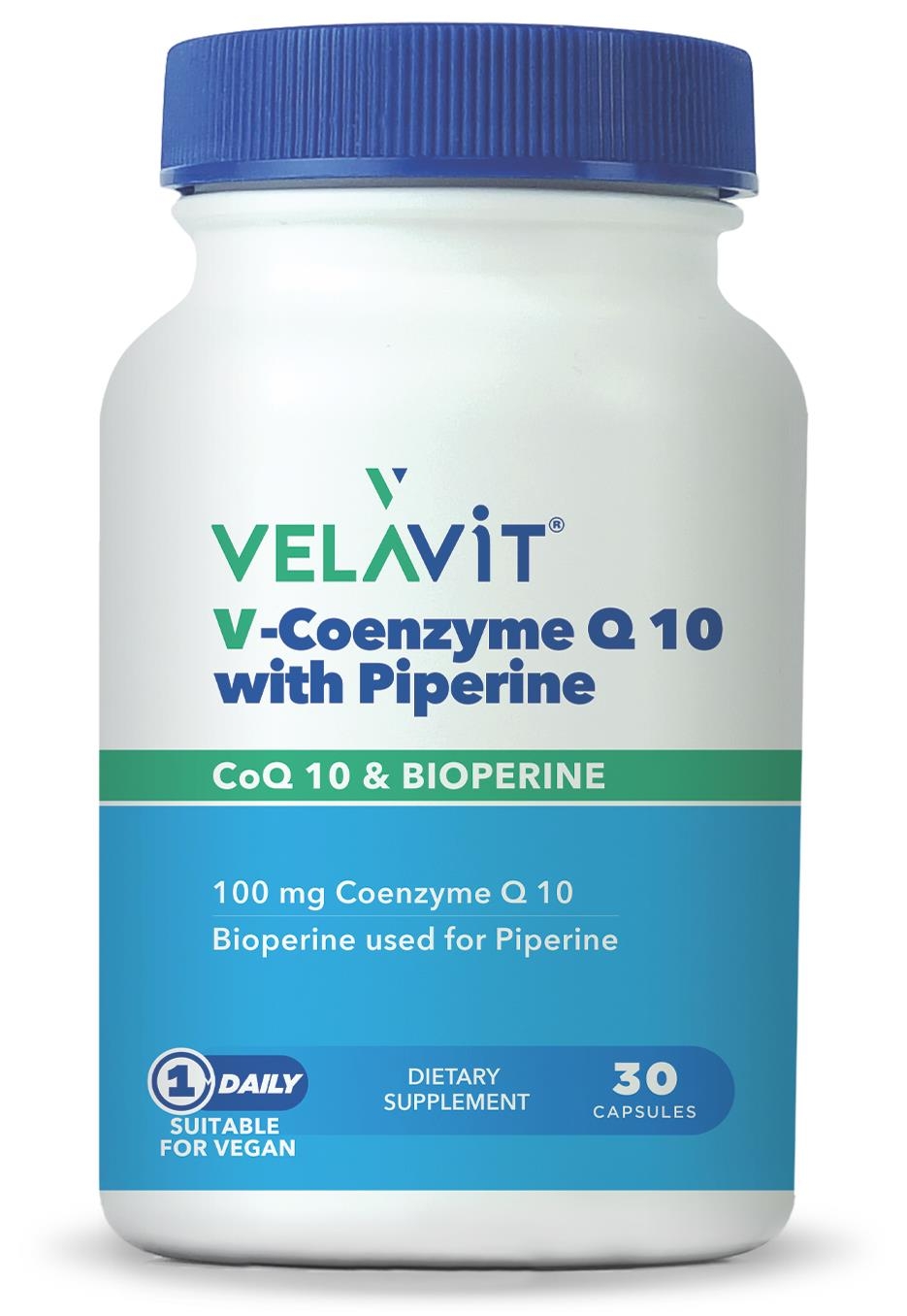 Velavit Coenzym Q10 with Piperine 30 Kapsül - 1