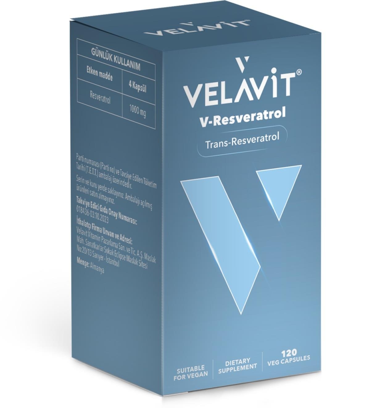 Velavit V-Resveratrol 120 Kapsül - 1