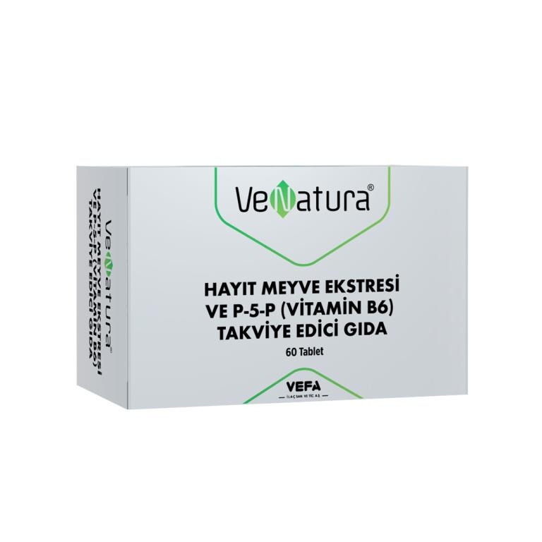 VeNatura Hayıt Meyve Ekstresi ve P-5-P (Vitamin B6) 60 Tablet - 1