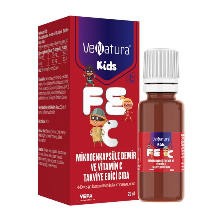 VeNatura Kids Demir ve Vitamin C 20 ml 300 Damla - 1