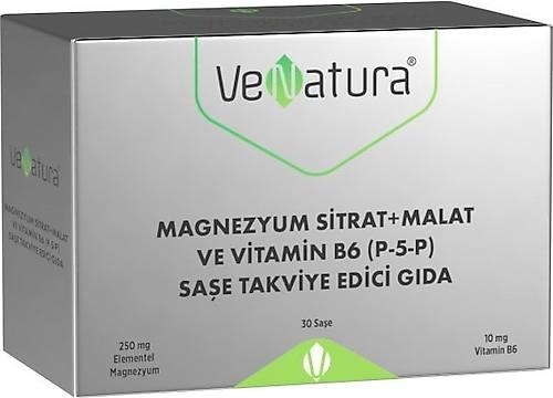 Venatura Magnezyum Sitrat+Malat ve (Vitamin B6) 30 Saşe - 1