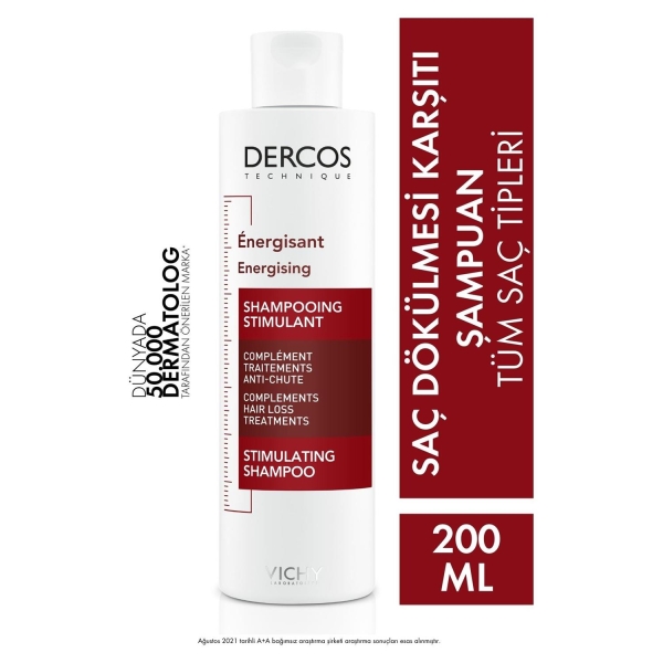 Vichy Dercos Energising Saç Dökülmesine Karşı Şampuan 200 ml - 1