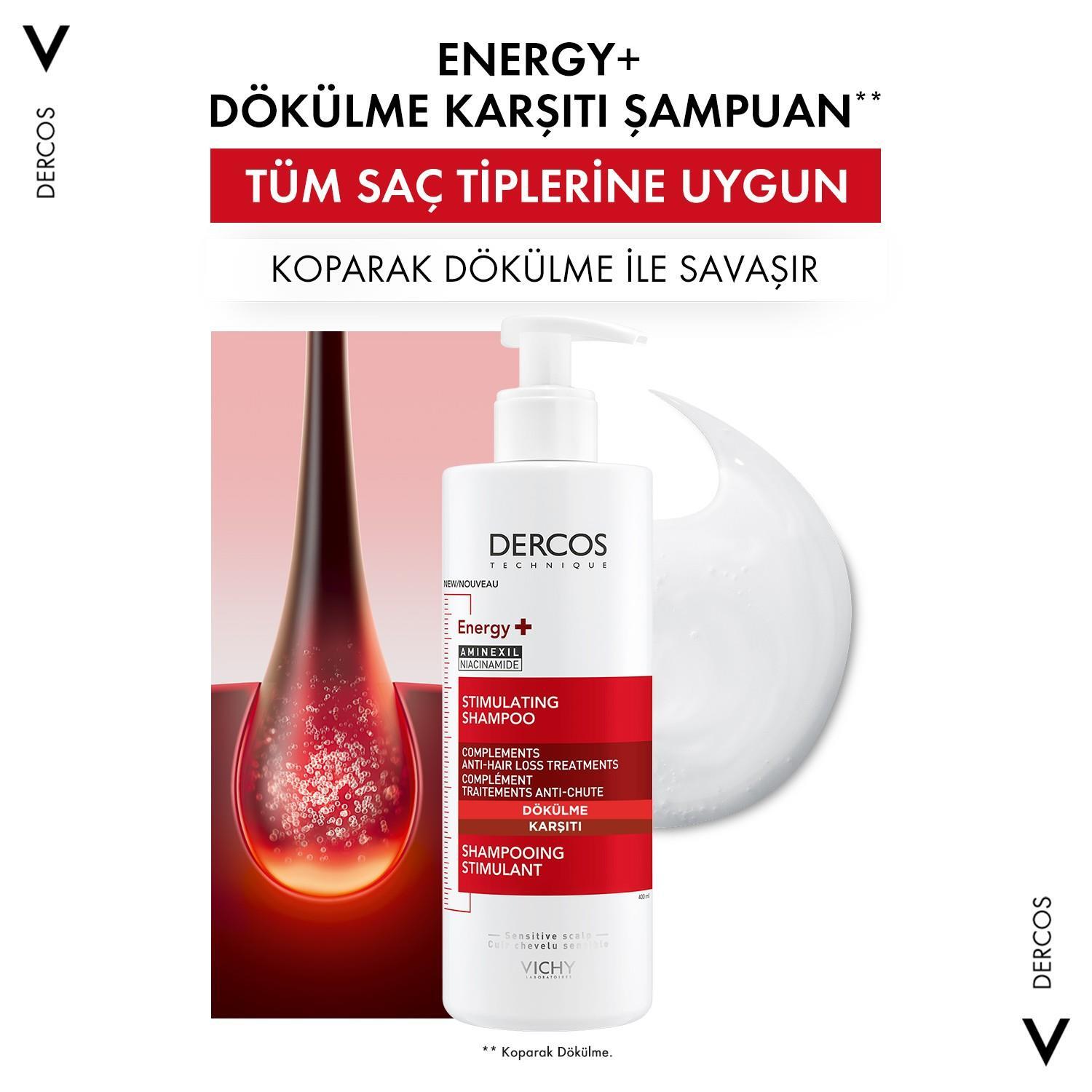 Vichy Dercos Energising Saç Dökülmesine Karşı Şampuan 400 ml - 2