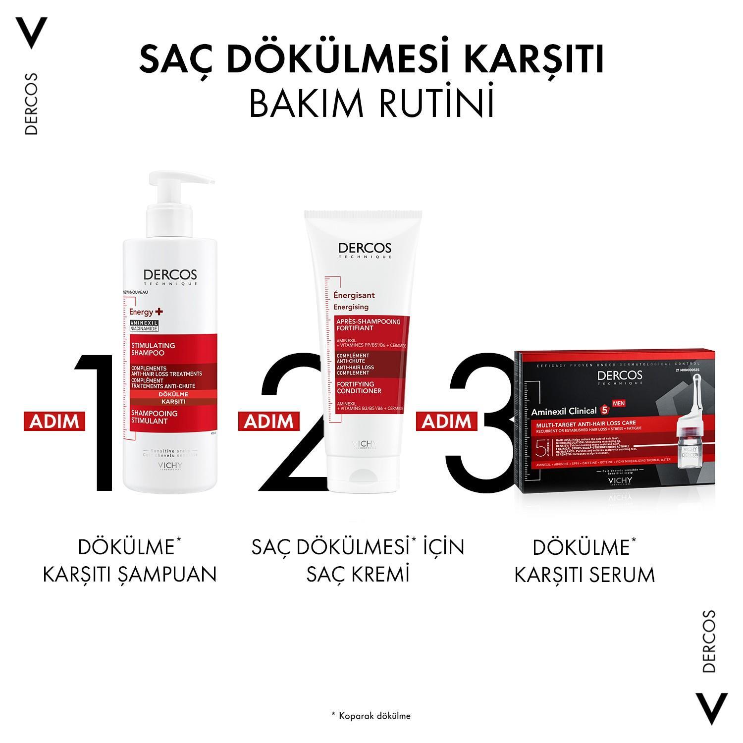 Vichy Dercos Energising Saç Dökülmesine Karşı Şampuan 400 ml - 4