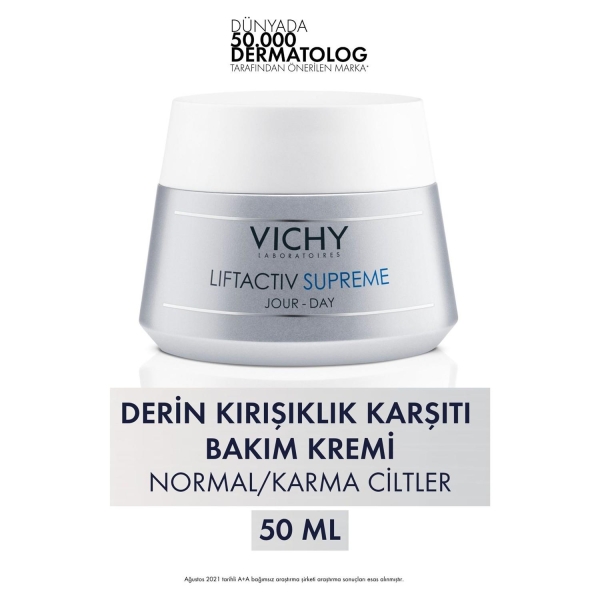 Vichy Liftactiv Supreme Yaşlanma Karşıtı Krem 50 ml Normal ve Karma Ciltler - 1