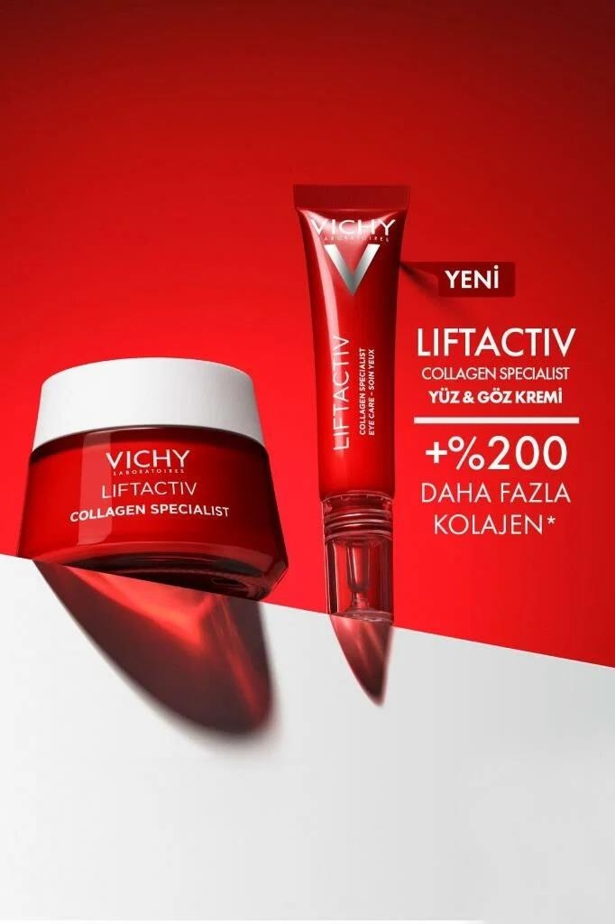 Vichy Liftactive Collagen Specialist Yaşlanma Belirtilerine Karşı Göz Bakım Kremi 15 ml - 2