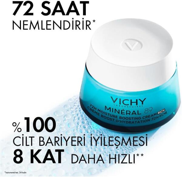 Vichy Mineral 89 Moisture Boosting Rich Cream 50 ml-Kuru Ciltler - 3