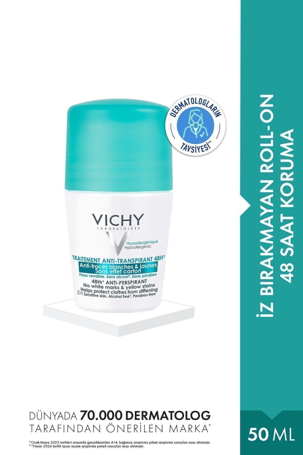 Vichy Terleme Karşıtı İz Bırakmayan Deodorant 50ML - 2