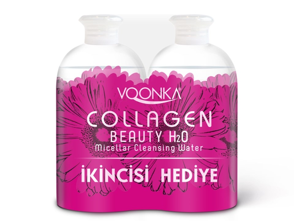 Voonka Collagen Beauty H2O Micellar Temizleme Suyu 2x500 ml - 1