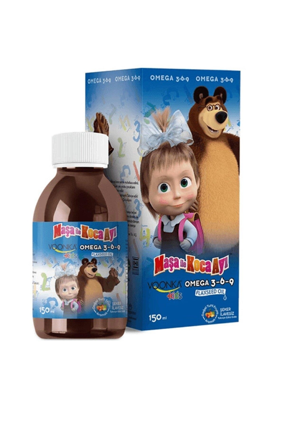 Voonka Kids Maşa ve Koca Ayı Omega 3-6-9 Flaxeed Oil 150 ml - 1