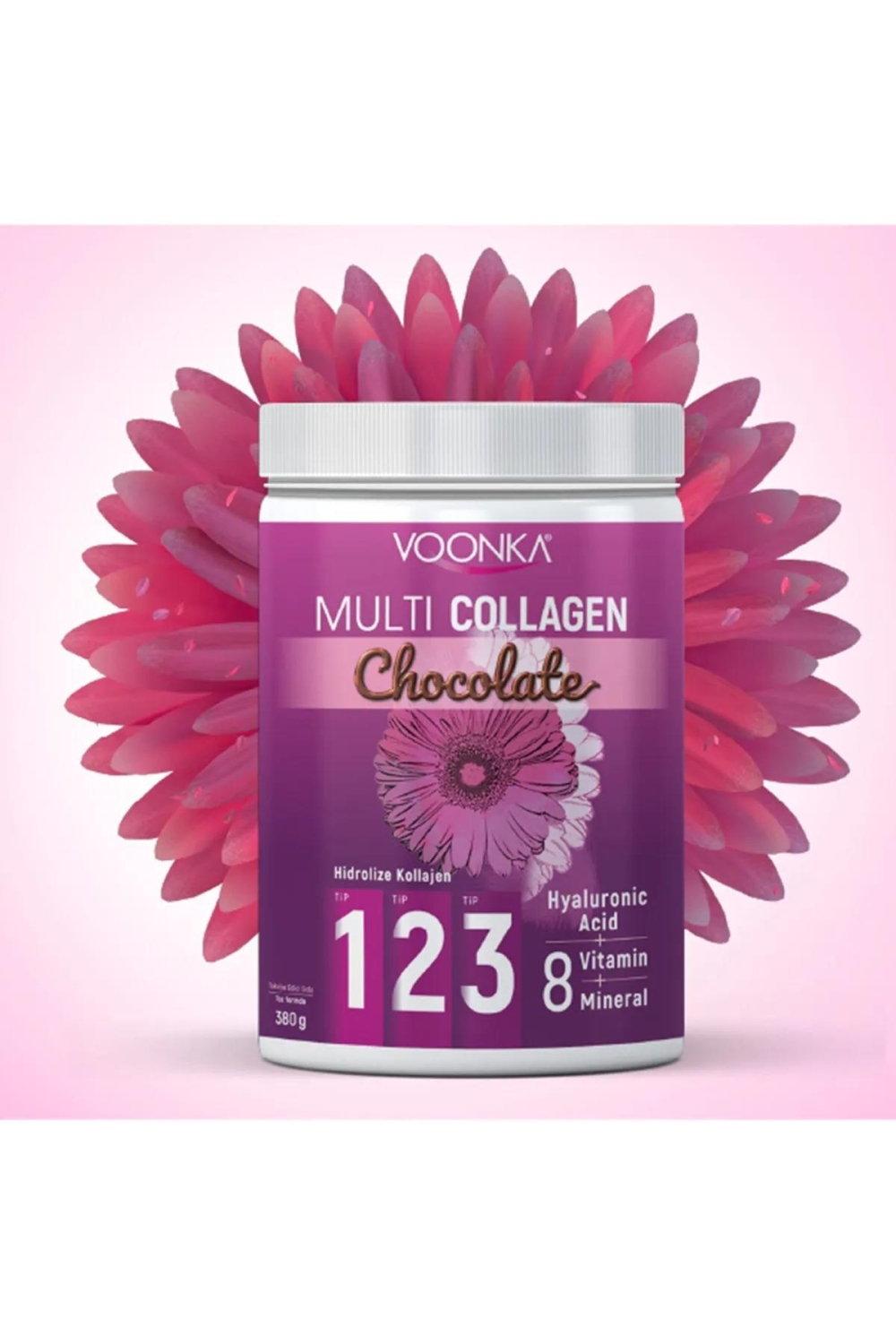 Voonka Multi Collagen Powder 380 Gr Çikolata Aromalı - 3