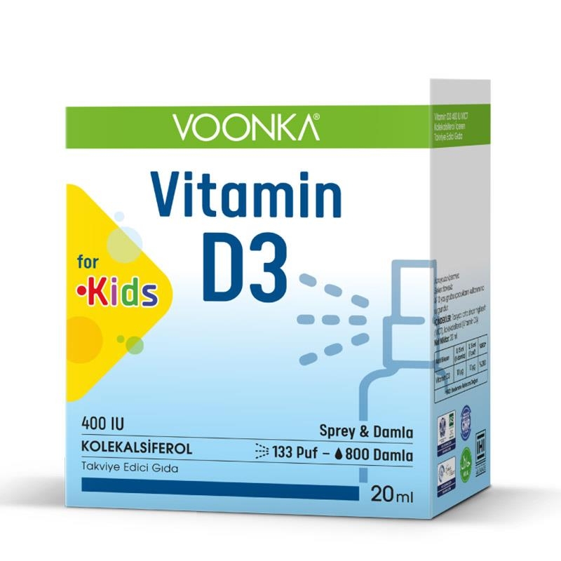 Voonka Vitamin D3 400 IU Kids Sprey 20 ml - 1