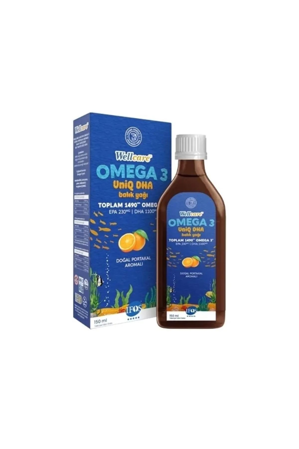 Wellcare Omega3 UniQ DHA Balık Yağı Şurup 150ml - 1
