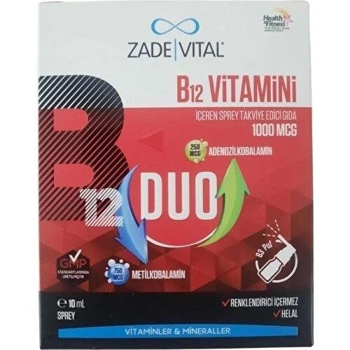 Zade Vital Vitamin B12 Duo 1000 Mcg Sprey 10 Ml - 1