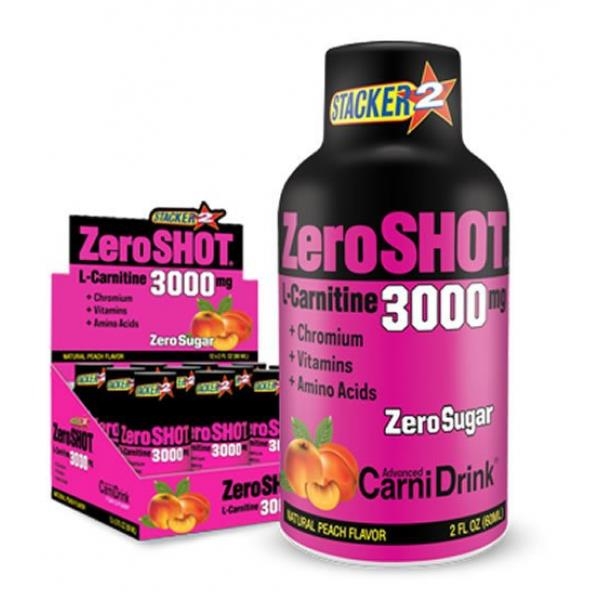 Zero Shot 60 mL 3000Mg L-Carnitine 12 Adet Şeftali Aroma - 1